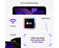 Apple iPad Air 10,9" 5gen 256GB Wi-Fi Purple - 730573 - zdjęcie 7