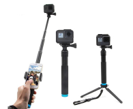 TELESIN Selfie stick z plastikowym tripodem do kamer sportowych - 1190390 - zdjęcie 1