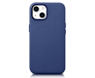 iCarer Leather Case do iPhone 14 Plus (MagSafe) niebieski - 1201097 - zdjęcie 1