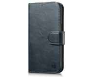 iCarer Wallet Case Oil Wax do iPhone 14 Plus (Anti-RFID) niebieski - 1201102 - zdjęcie 1