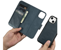 iCarer Wallet Case Oil Wax do iPhone 14 Plus (Anti-RFID) niebieski - 1201102 - zdjęcie 6