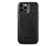 iCarer Leather Case Oil Wax iPhone 12 Pro Max czarny - 1201087 - zdjęcie 1