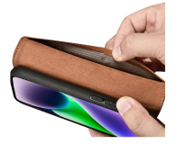 iCarer Wallet Case do iPhone 14 Plus (Anti-RFID) brązowy - 1201104 - zdjęcie 9