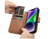 iCarer Wallet Case do iPhone 14 Plus (Anti-RFID) brązowy - 1201104 - zdjęcie 5