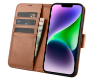 iCarer Wallet Case do iPhone 14 Plus (Anti-RFID) brązowy - 1201104 - zdjęcie 4