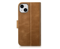 iCarer Wallet Case Oil Wax do iPhone 14 Plus (Anti-RFID) brązowy - 1201109 - zdjęcie 2