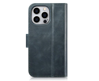 iCarer Wallet Case Oil Wax do iPhone 14 Pro (Anti-RFID) niebieski - 1201117 - zdjęcie 4