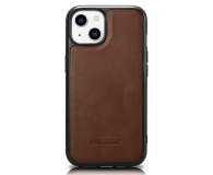 iCarer Leather Oil Wax do iPhone 14 Plus (MagSafe) brązowy - 1201186 - zdjęcie 1