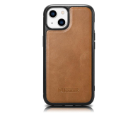 iCarer Leather Oil Wax do iPhone 14 Plus brązowy - 1201148 - zdjęcie 1