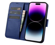 iCarer Wallet Case do iPhone 14 Pro (anti-RFID) niebieski - 1201180 - zdjęcie 3