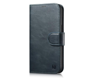 iCarer Wallet Case Oil Waxz do iPhoner 14 (anti-RFID) niebieski - 1201150 - zdjęcie 1