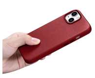 iCarer Leather Case do iPhone 14 Plus (MagSafe) czerwony - 1201111 - zdjęcie 5