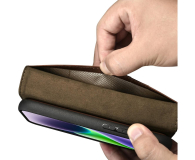 iCarer Wallet Case Oil Wax do iPhone 14 Plus (anti-RFID) brązowy - 1201152 - zdjęcie 3