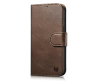 iCarer Wallet Case Oil Wax do iPhone 14 Plus (anti-RFID) brązowy - 1201152 - zdjęcie 1