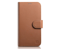 iCarer Wallet Case do iPhone 14 Pro (anti-RFID) brązowy - 1201176 - zdjęcie 1