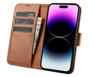 iCarer Wallet Case do iPhone 14 Pro (anti-RFID) brązowy - 1201176 - zdjęcie 3