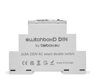 BleBox switchBoxD DIN - podwójny przełącznik on/off na szynę DIN - 1119313 - zdjęcie 1