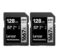 Lexar 2x128GB 1667x Professional SDXC UHS-II U3 V60 - 1111510 - zdjęcie 1