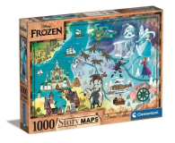 Clementoni Puzzle Frozen Story maps 1000 el. - 1135571 - zdjęcie 1