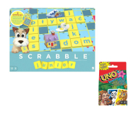 Mattel Zestaw prezentowy Scrabble Junior + UNO Junior - 1142573 - zdjęcie 1