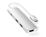 Satechi Aluminium Adapter Slim (USB-C, 4K HDMI, 2x USB-A) (silver) - 1144457 - zdjęcie 1