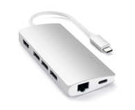 Satechi Aluminium Adapter V2 (USB-C, 3xUSB-A, 4K HDMI, mSD) (silver) - 1144468 - zdjęcie 1