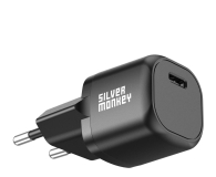 Silver Monkey Mini Ładowarka sieciowa PD 20W (USB-C) Czarna - 1131250 - zdjęcie 2
