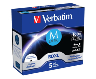 Verbatim M-DISC BD-R 4x 100GB 5P JC Printable - 1150786 - zdjęcie 1