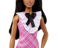 Barbie Fashionistas Lalka w różowej, kraciastej sukience - 1157818 - zdjęcie 4