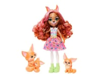 Mattel Enchantimals Rodzina Liski Lalka Fennec Fox + figurki - 1164048 - zdjęcie 2