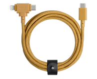 Native Union Belt Cable Duo USB-C – USB-C/Lightning 1,5m kraft - 1171494 - zdjęcie 1
