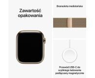 Apple Watch 9 45/Gold Steel/Gold Milanese Loop LTE - 1180292 - zdjęcie 10