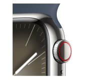 Apple Watch 9 41/Silver Steel/Storm Blue Sport Band S/M LTE - 1180282 - zdjęcie 3