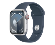 Apple Watch 9 41/Silver Aluminum/Storm Blue Sport Band S/M LTE - 1180274 - zdjęcie 1