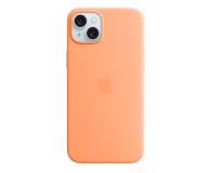 Apple Silikonowe etui MagSafe iPhone 15 Plus pomarańcz - 1180203 - zdjęcie 1