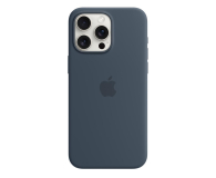 Apple Silikonowe etui z MagSafe iPhone 15 Pro Max błękit - 1180219 - zdjęcie 1