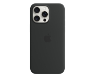 Apple Silikonowe etui z MagSafe iPhone 15 Pro Max czarne - 1180216 - zdjęcie 1