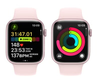 Apple Watch 9 45/Pink Aluminum/Light Pink Sport Band M/L GPS - 1180330 - zdjęcie 8