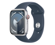 Apple Watch 9 45/Silver Aluminum/Storm Blue Sport Band S/M LTE - 1180279 - zdjęcie 1