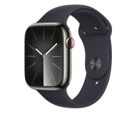 Apple Watch 9 45/Graphite Steel/Midnight Sport Band M/L LTE - 1180452 - zdjęcie 1