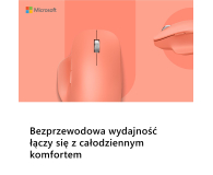 Microsoft Bluetooth Ergonomic Mouse Brzoskwiniowy - 599709 - zdjęcie 3