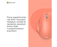Microsoft Bluetooth Ergonomic Mouse Brzoskwiniowy - 599709 - zdjęcie 5