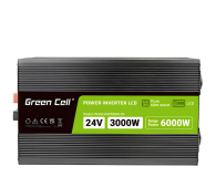 Green Cell PowerInverter LCD 24V 3000W/6000W (czysty sinus) - 1211812 - zdjęcie 2