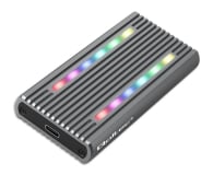 Qoltec Obudowa M.2 NVMe SATA RGB LED USB-C 4TB - 1213293 - zdjęcie 1