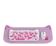 CANYON Zestaw klawiatura i mysz HSET-W6 Pink z podkładką - 1283179 - zdjęcie 1