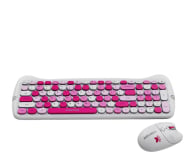 CANYON Zestaw klawiatura i mysz HSET-W6 Pink z podkładką - 1283179 - zdjęcie 3