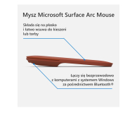 Microsoft Surface Arc Mouse (Czerwony Mak) - 520903 - zdjęcie 6
