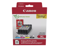 Canon Zestaw 4 tuszów CLI-581XL CMYK + papier 50 szt - 1226669 - zdjęcie 1