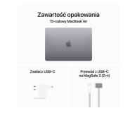 Apple MacBook Air M3/8GB/512/Mac OS Gwiezdna szarość 10R GPU 36msc - 1228254 - zdjęcie 9