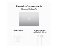 Apple MacBook Air M3/8GB/256/Mac OS Srebrny 10R GPU 36 msc - 1228251 - zdjęcie 9